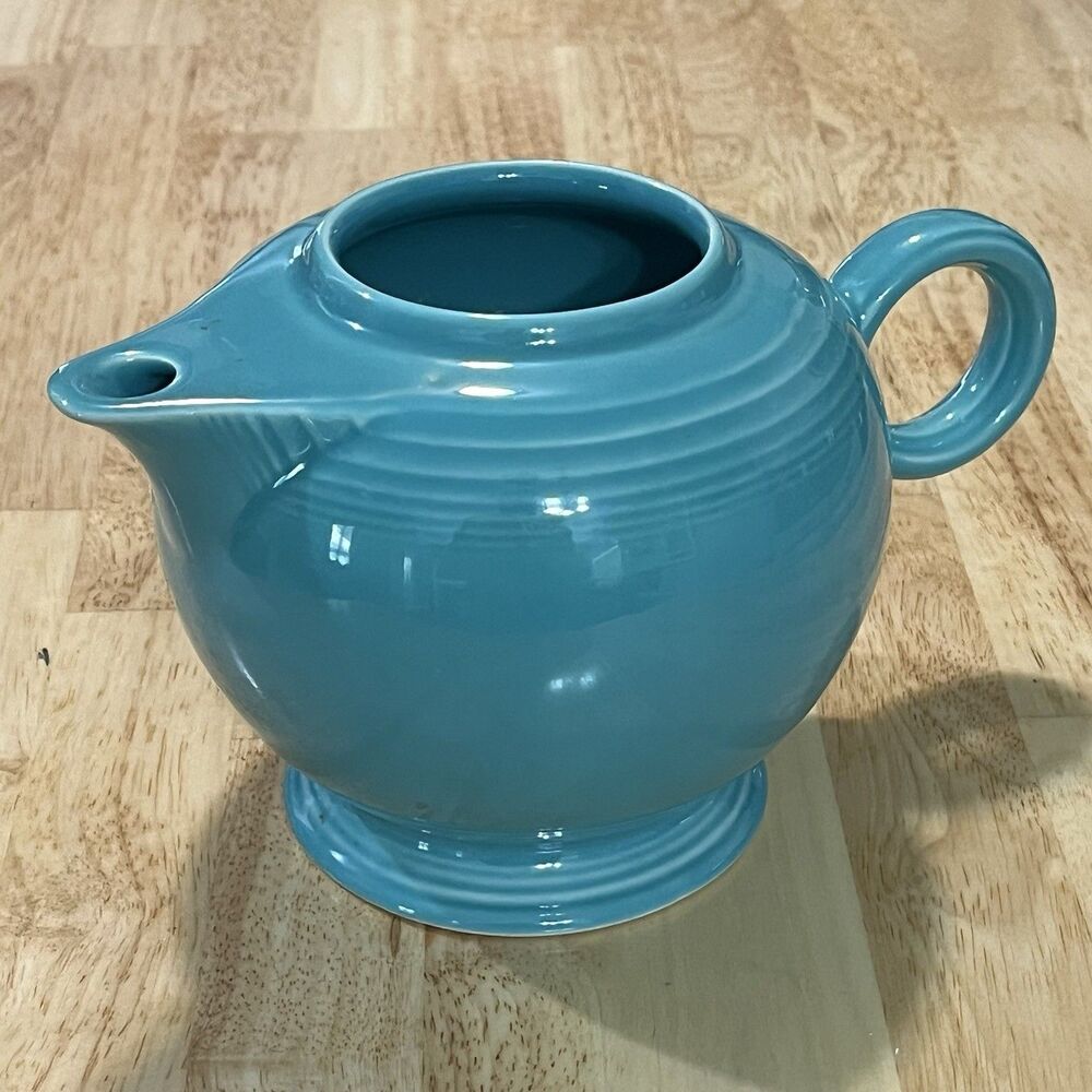 Fiesta Tea Pot Turquoise Homer Laughlin No Lid Post '86 Fiestaware